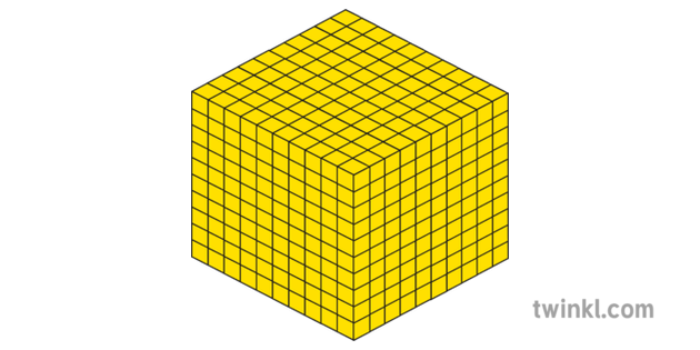 numeracy-maths-blocks-1000-dienes-yellow-illustration-twinkl